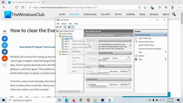 How to clear the Event Log in Windows 10 смотреть онлайн