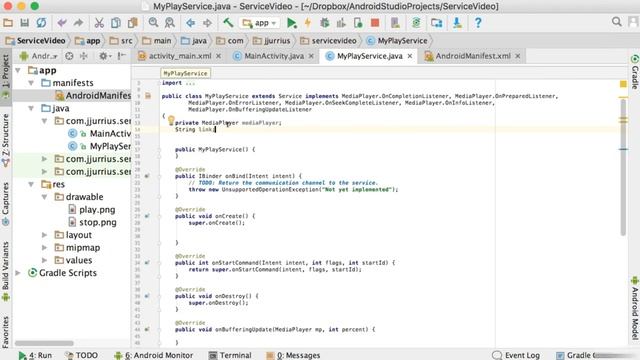 Android service (Playing music in Background) part-1 in android studio смотреть онлайн