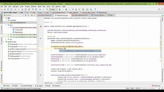 Android Studio Error Connect JDBC Mysql "Access denied for user 'root'@'%' and java Socket failed смотреть онлайн