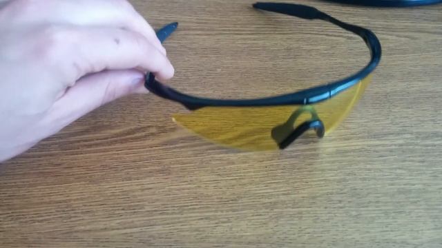 Посылка из Китая. Спортивные очки! Желтые. смотреть онлайн