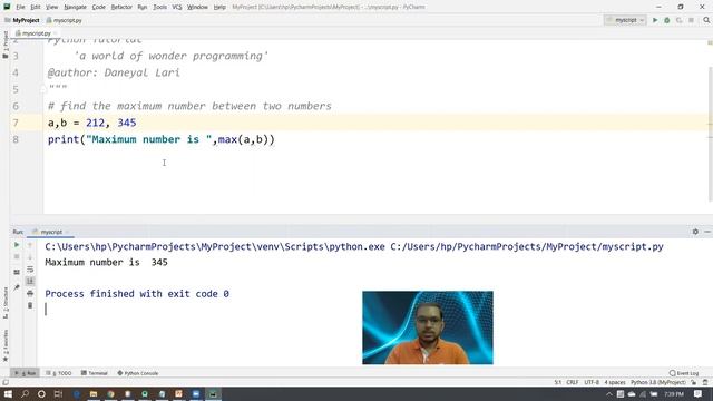 #27 Python Tutorial for Beginners | find maximum and minimum numbers смотреть онлайн