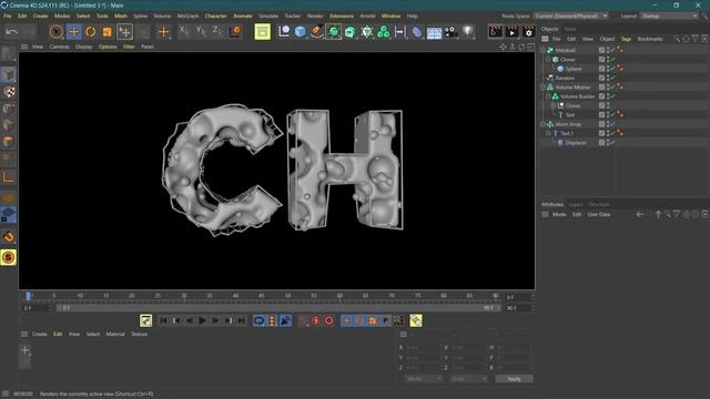 Как Сделать Красивый текст в Cinema 4D смотреть онлайн