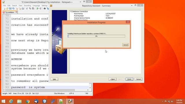 Dataware Housing - How to create and configure Repository Assistant in Oracle database - part 2 смотреть онлайн