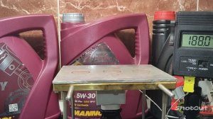 Тест моторное масло +250 °С Маннол Энерджи 5w30 A3B4, Маннол JP 5W30 ,Чемпиоил JP 5w30