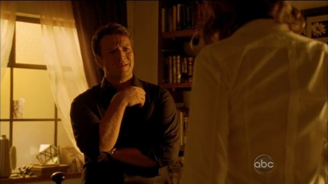 Castle 5x02 "Cloudy with a Chance of Murder" Castle & Beckett in Her Bedroom (HD/CC) смотреть онлайн