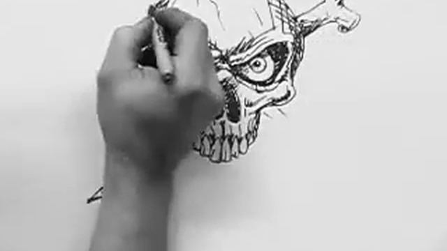 Как нарисовать череп смотреть онлайн