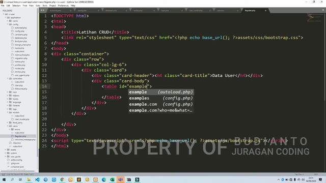 TUTORIAL SEDERHANA CODE IGNITER DAN BOOTSTRAP MENAMPILKAN DAN MENYIMPAN KE DATABASE смотреть онлайн