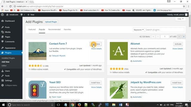 How to Install and Activate Themes and Plugins in Wordpress(ENGLISH). смотреть онлайн