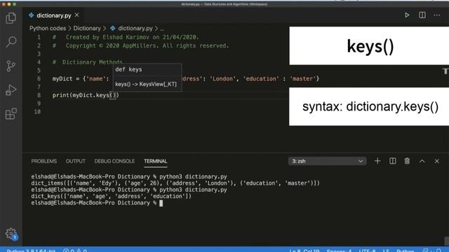 8 Dictionary Methods смотреть онлайн