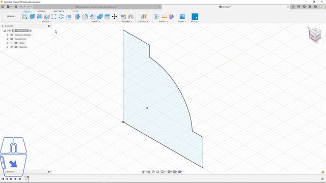Fusion 360, урок 08 - инструмент Sweep, изделие Фоторамка смотреть онлайн