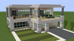 Майнкрафт - Как построить небольшой современный кварцевый дом. Minecraft