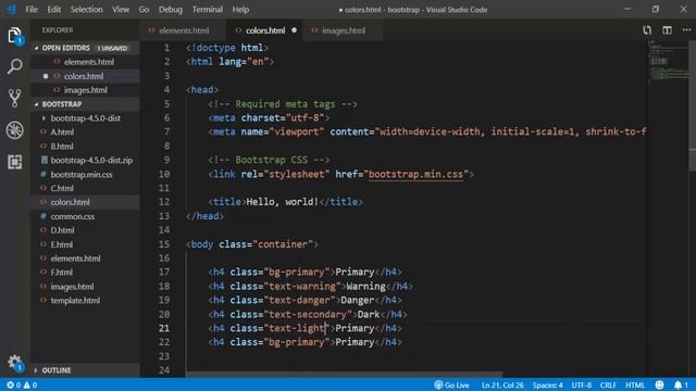 #12 . Colors | Bootstrap смотреть онлайн
