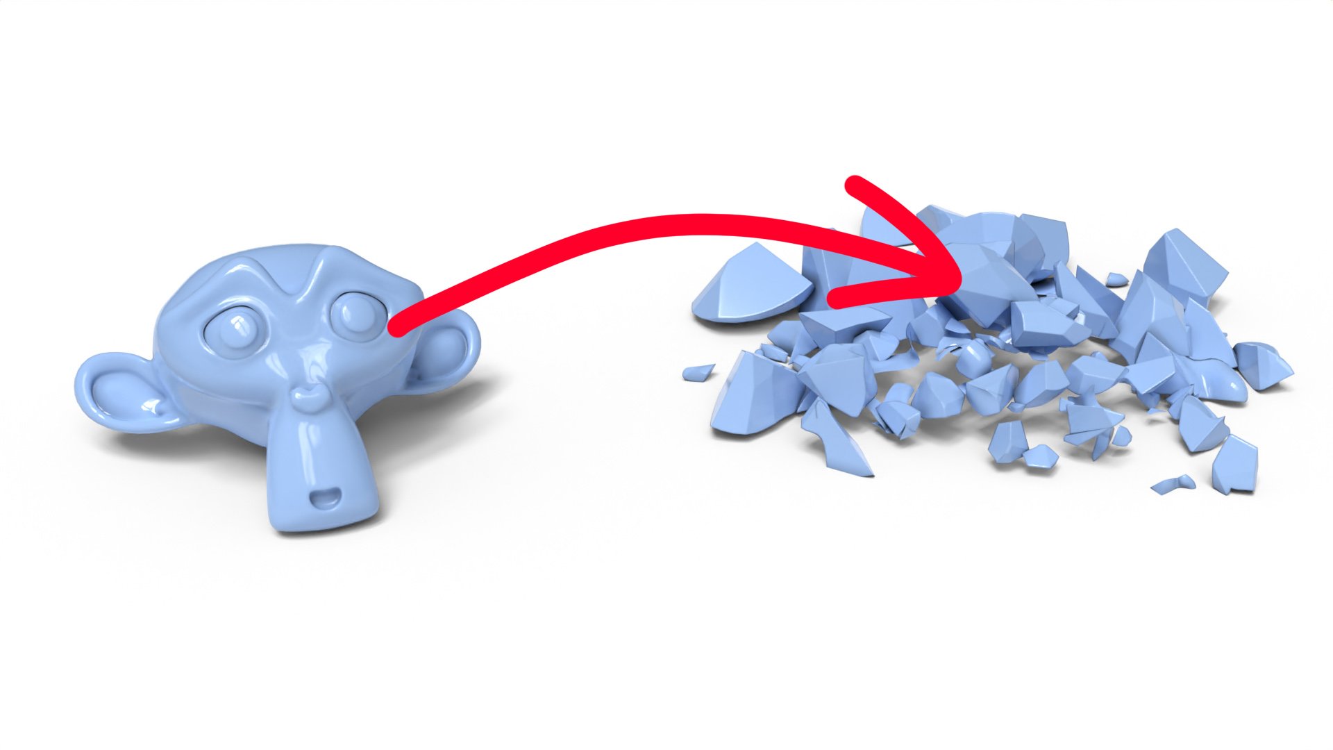 Разрушение объектов в Blender 3d при помощи Cell Fracture и Rigid Body.