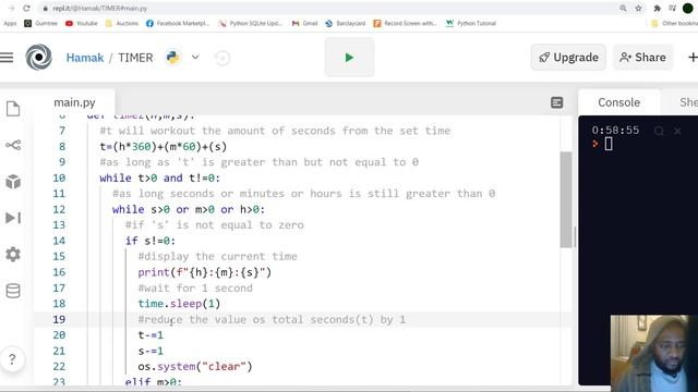Python Countdown Timer: H:M:S tutorial with comments смотреть онлайн
