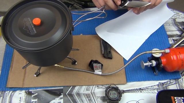 Проба горелки Kovea Booster+1 на бензине смотреть онлайн