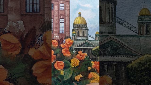 Исаакиевский собор #санктпетербург #архитектура #скетч #иллюстрации смотреть онлайн