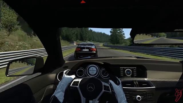 Mercedes C63 AMG Black Series vs Bmw m3 GTS / Nürburgring / ON BOARD / Assetto Corsa смотреть онлайн