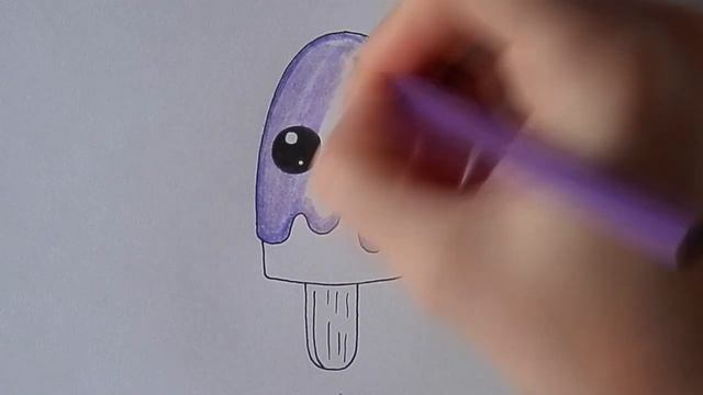 Кавайные рисунки МОРОЖЕНОЕ ЭСКИМО/352/Kawaii drawings ESKIMO ICE cream #simpledrawings смотреть онлайн