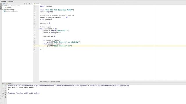 Programmieren verstehen mit Python #20 - Guess The Number смотреть онлайн