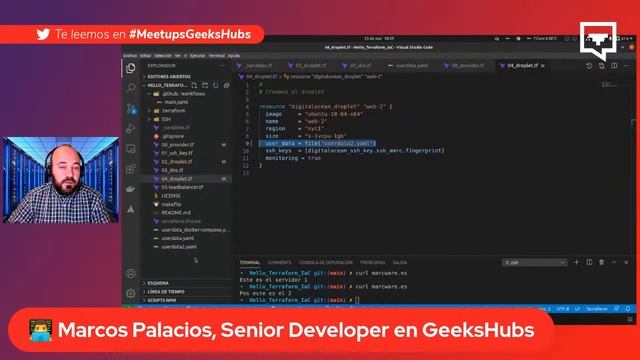 HELLO, Infraestructura como código (IAC) | Marcos Palacios, Senior Developer en GeeksHubs смотреть онлайн