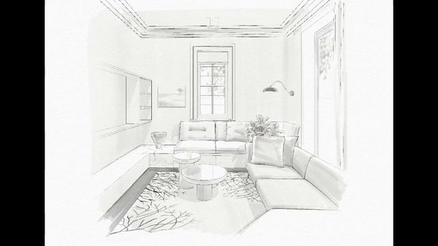 Procreate Living room sketch смотреть онлайн