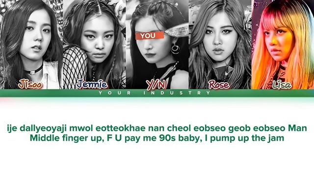 KARAOKE BLACKPINK - BOOMBAYAH 5 members ver. easy Lyrics