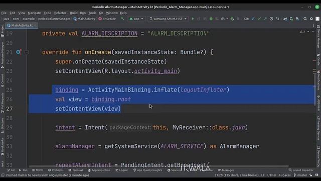 ? ANDROID - ? PERIODIC ALARM MANAGER ? KOTLIN смотреть онлайн
