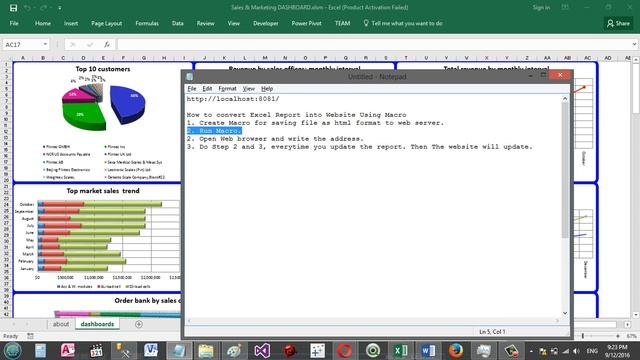 Convert Excel Dashboard To Web Dashboard using Macro/VBA Excel смотреть онлайн