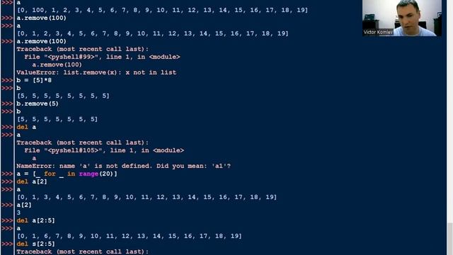 Функции и методы, изменяющие список Перебор списка Python смотреть онлайн