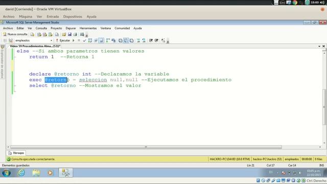 59 Cursos SQL - Procedimientos Almacenados-Return смотреть онлайн