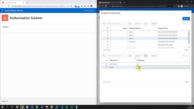 Oracle APEX - Dynamic Authorization Scheme смотреть онлайн