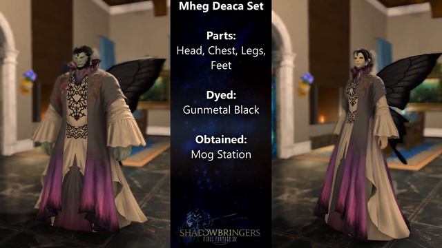 Mheg Deaca Set on All Races/Genders with Dyes (FFXIV Mog Station) смотреть онлайн