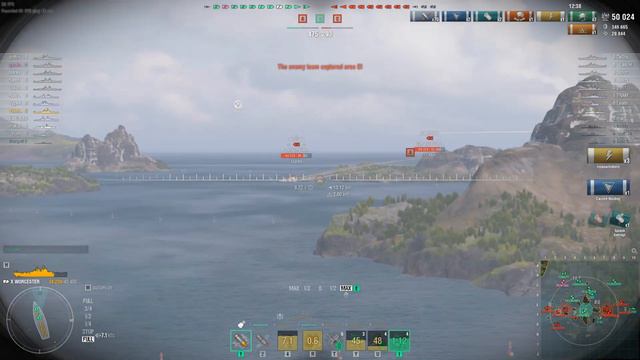 The Unstoppable WORCESTER: Dominate the Battles with Cruiser Worcester World of Warships #gaming смотреть онлайн