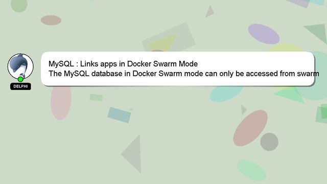 MySQL : Links apps in Docker Swarm Mode смотреть онлайн
