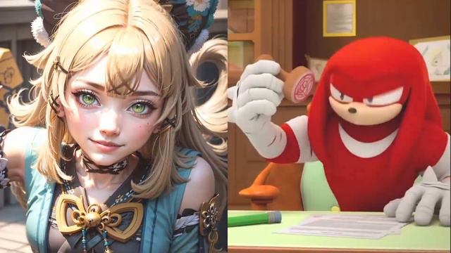 Knuckles rates 💖 Kirara Genshin Impact React to ART, Anime, Manga, AI Art смотреть онлайн