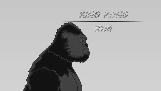 MONSTERS SIZE COMPARISON / GODZILLA, KING KONG, MONSTER X, MUTO.