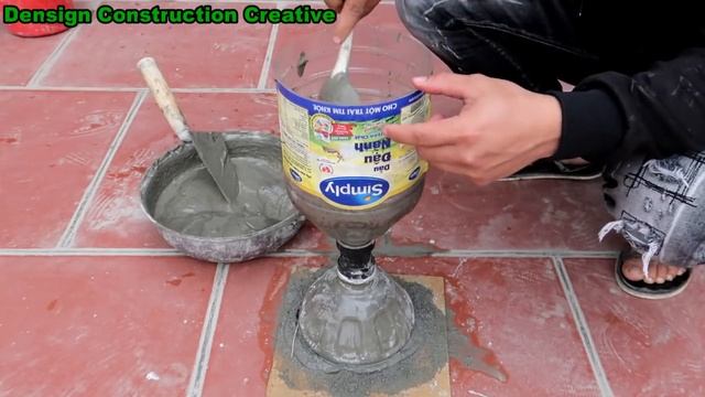 Ideas For Making Flower Pots From Old Plastic Bottles And Cement смотреть онлайн
