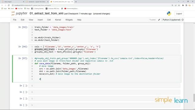 Create Function and Move Train image, and label text in train folder смотреть онлайн