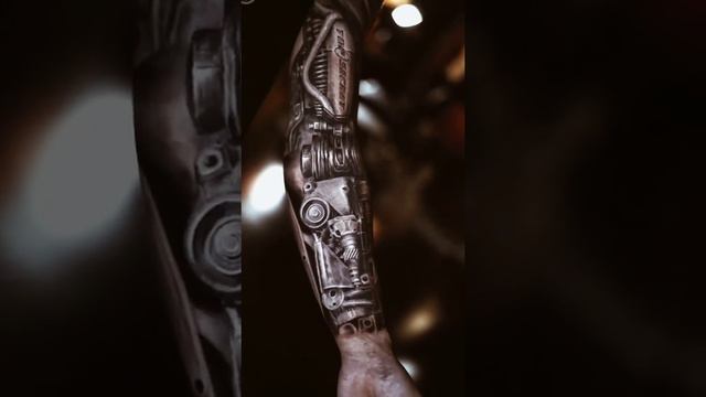 Mechanica tattoo design on full hand#biomechanicaltattoo#fullsleevemechanicalviraltrendingshortvide смотреть онлайн