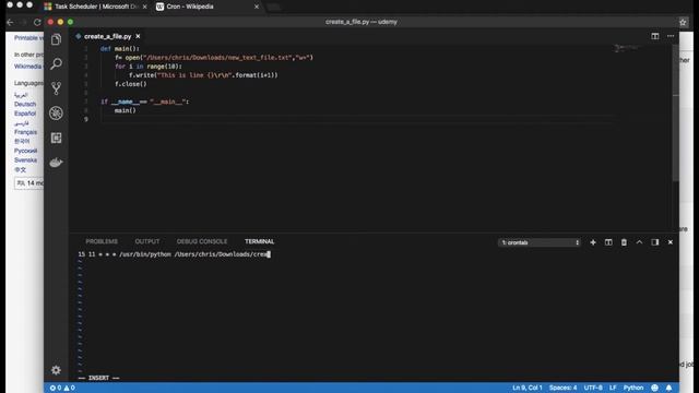 Business Intelligence Development using Python 3 - 41 - Crontab automation смотреть онлайн