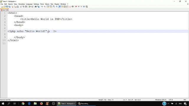 How to Write First Program in PHP (Urdu/Hindi) смотреть онлайн