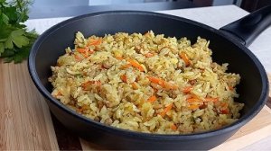 ПЛОВ ЛЕНИВЫЙ ПЛОВ Стакан Риса и немного Фарша Быстрый и Вкусный ужин без особых хлопот