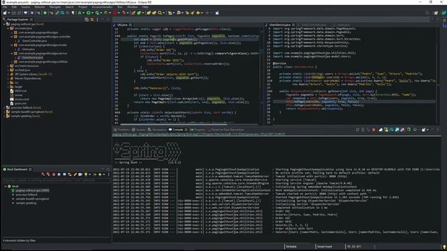Paginar una lista en java spring boot sin JPA смотреть онлайн