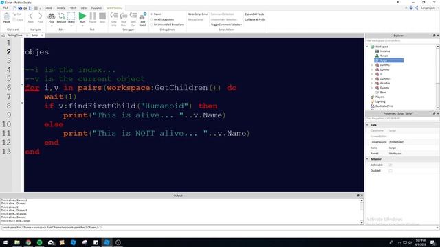 Roblox Scripting Tutorial - In Pairs Loop смотреть онлайн