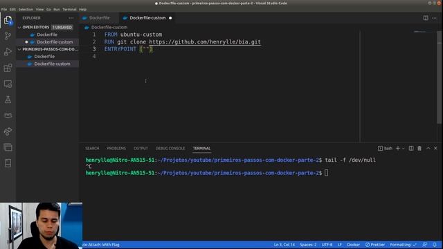 Primeiros passos com Docker + Dockerfile: Estendendo imagens + cache + uso de imagem do dockerhub смотреть онлайн