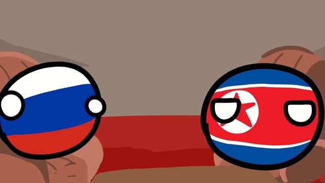 Встреча России и Северной Кореи | Countryballs смотреть онлайн