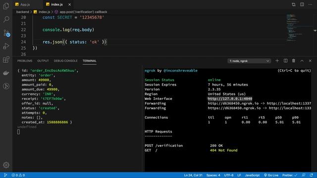 #2: Setting up Webhook for payment - Razorpay + Node + React Tutorial смотреть онлайн