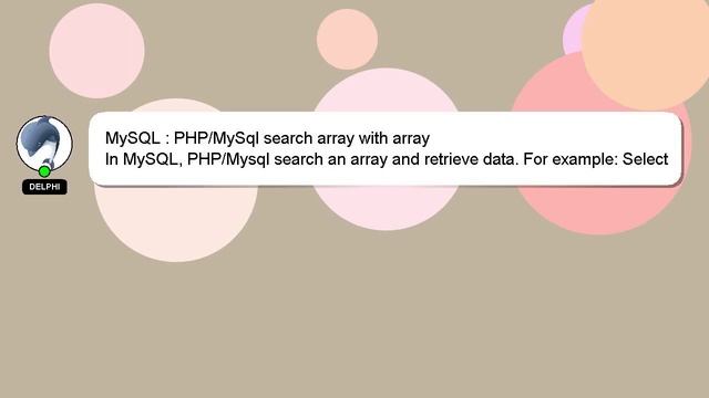 MySQL : PHP/MySql search array with array смотреть онлайн