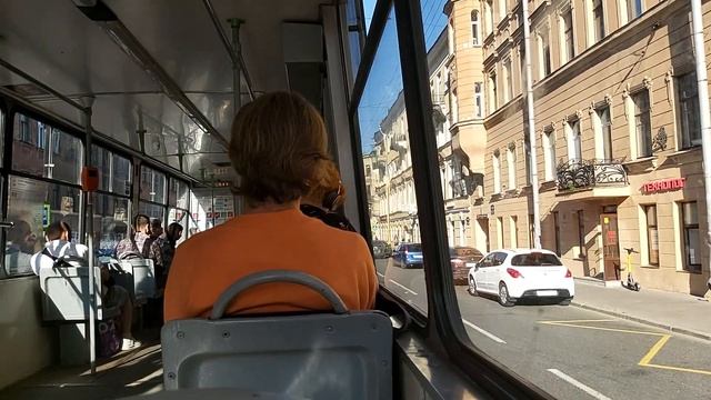 Трамвай, маршрут №3 ЛМ-99АВ б.3304 (14.08.2022) Санкт-Петербург