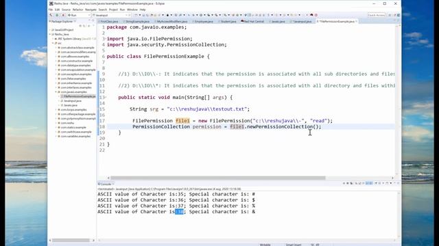Set File permissions in java / core java tutorial смотреть онлайн